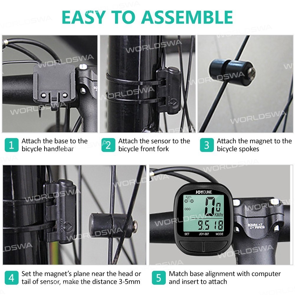 bike computer-bicycle-waterproof-wired-speedometer-12