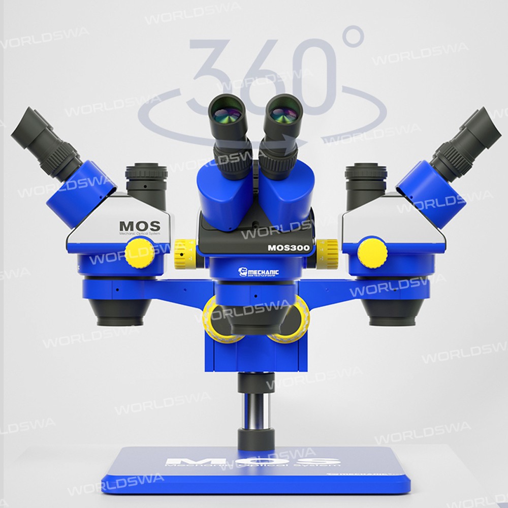 Mechanic MOS260 / MOS300 6X-45X Binocular / Trinocular 360° Rotate HD Stereo Microscope