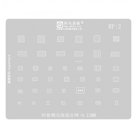 Amaoe RF:2 0.12mm RF Power Amplifier Comprehensive BGA Reballing Stencil
