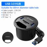 Orico DESK-4U Desktop Grommet USB 3.0 HUB with Headphone Microphone Ports Support OTG