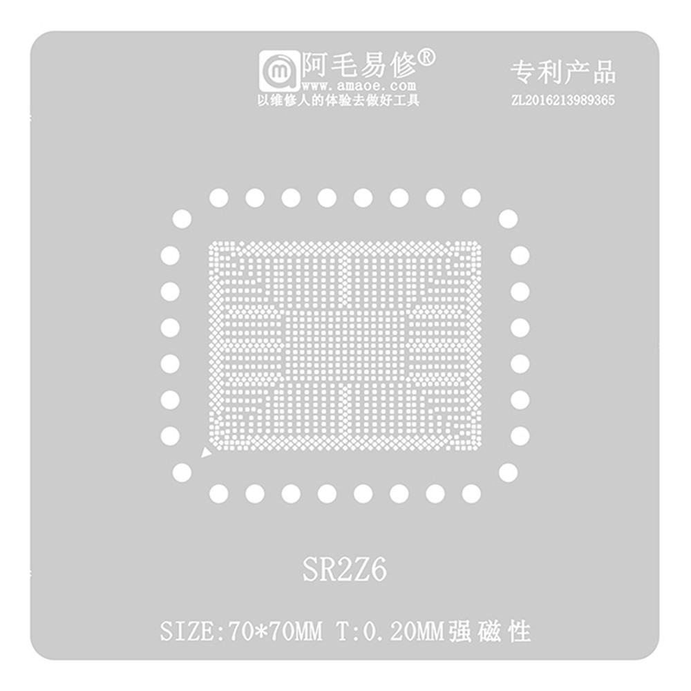 Amaoe 0.20mm BGA Reballing Stencil for SR2Z6 Chip