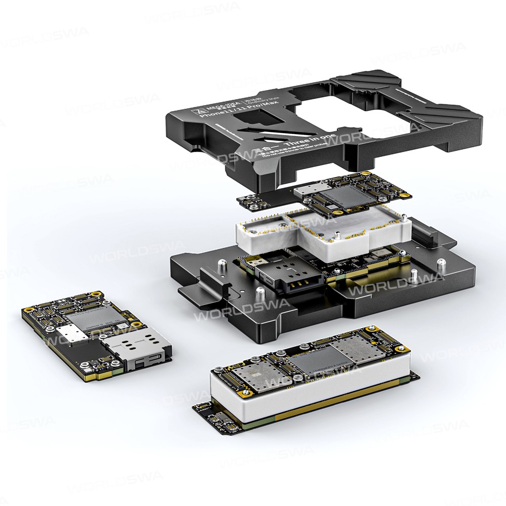 Mega-idea 3in1 Motherboard Layering Test Stand Fixture Holder for iPhone 11 / 11 Pro / 11 Pro Max