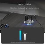 Orico H7U-U3 7 Ports High-Speed Transparent HUB USB3.0 Splitter