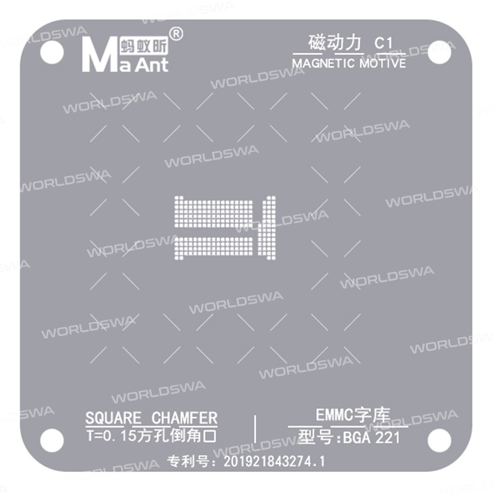 MaAnt EMMC/EMCP/UFS/Fonts Planting Tin Reballing Stencil for BGA 153/162/169/186/221/254