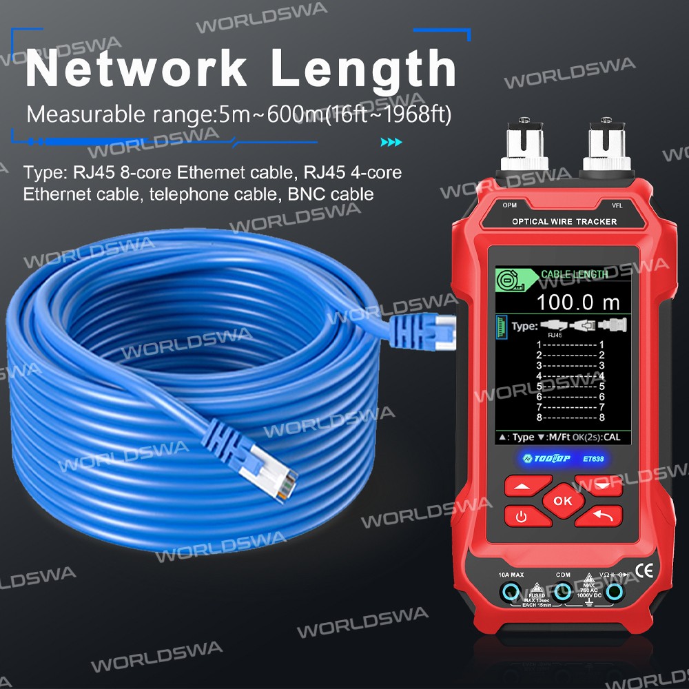tooltop et636-et638-multifuction-network-cable-tester-optical-power-meter--multimeter-7