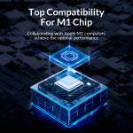 rico m3u4-series-aluminum-alloy-4-port-usb-32-10gbps-hub-with-pd-charging-for-macbook-8