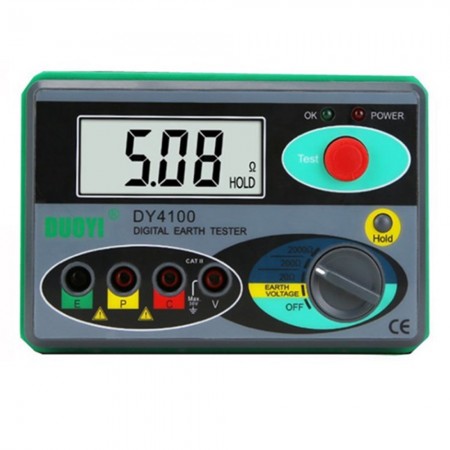 Duoyi DY4100 Digital Meg-Ohmmeter, 0-2000Ω Earth Ground Resistance Meter