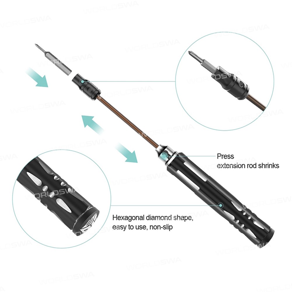 BST-8931 25-in-1 Precision Magnetic S2 Screwdriver Set for Phone/Watch/PC/Eyeglasses Repair