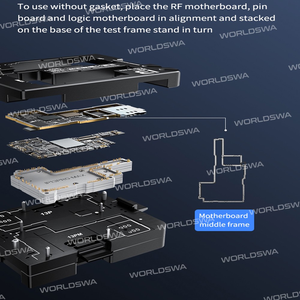 Mega-Idea iSocket 4-in-1 Mainboard Layered Test Frame for iPhone 13 / 13 Mini / 13 Pro / 13Pro Max
