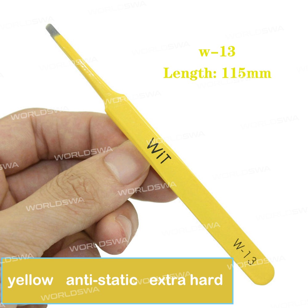 WIT W Series Extra Hardened Anti-Static Stainless Steel Tweezers for Mobile Phone Repair