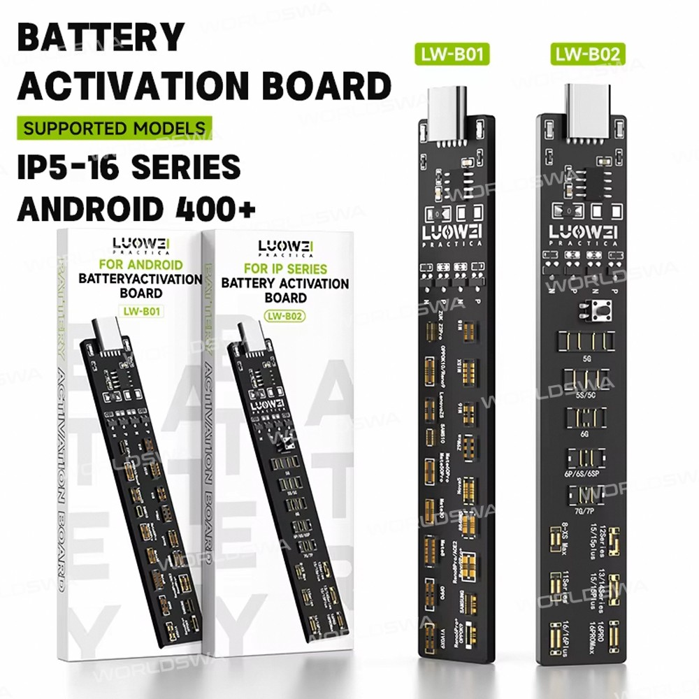 luowei lw-b01-lw-b02-battery-activation-small-board-for-iphone-5-to-16pro-max-android-2