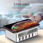 iLEPO 5-Port Smart LCD Fast Wireless Charger 100W QC3.0 USB Charger PD Quick Charge