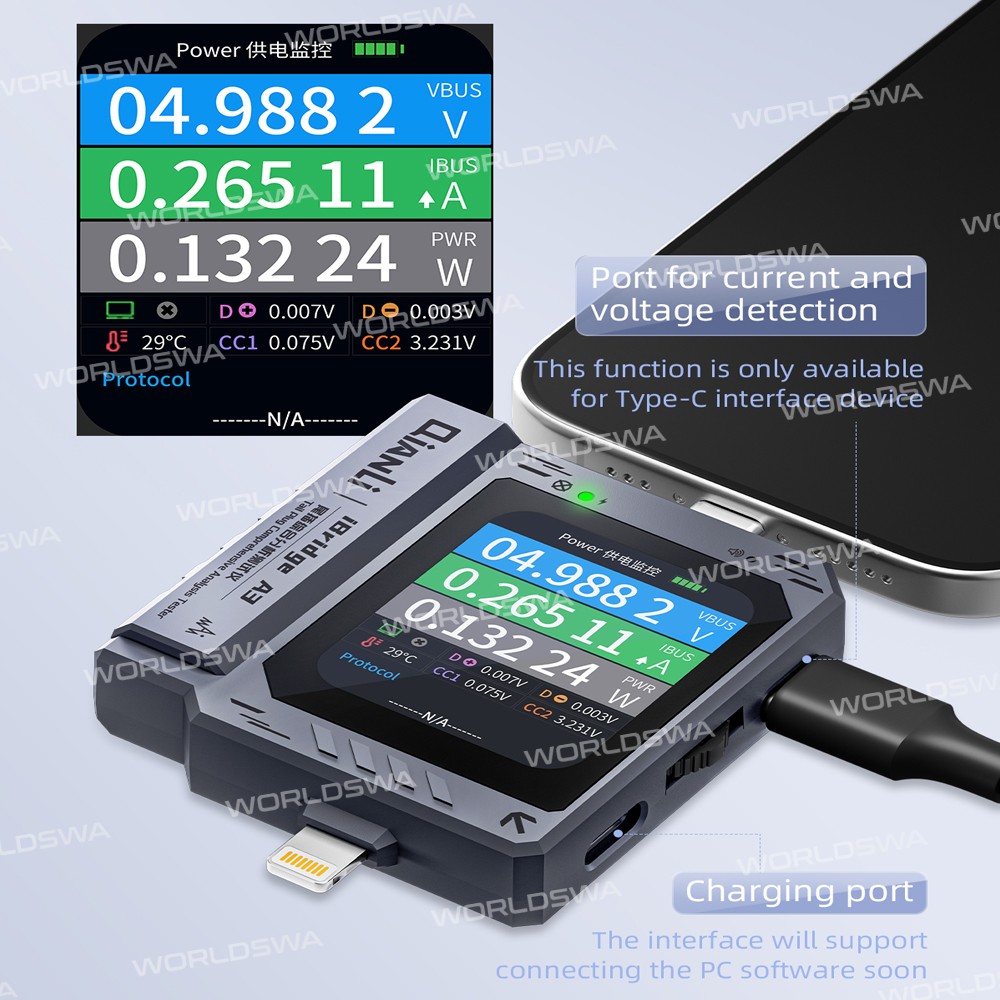 qianli ibridge-a3-tail-plug-comprehensive-analysis-tester-for-lightning-type-c-interface-devices-8
