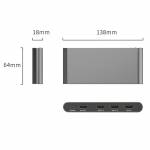 Orico HS3-A1 Aluminum Alloy Infrared Remote Control HDMI Switcher DP(M) to DVI (F) HD Video Adapter