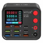 wylie wl-205d-100w-9-ports-usb-type-c-charger-station-with-wireless-charging--ex-expansion-port-1
