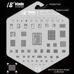 18 Kinds Chip BGA IC Reballing Stencil Kits for iPhone 6 to 13 Pro Max Screen Dot Matrix IC