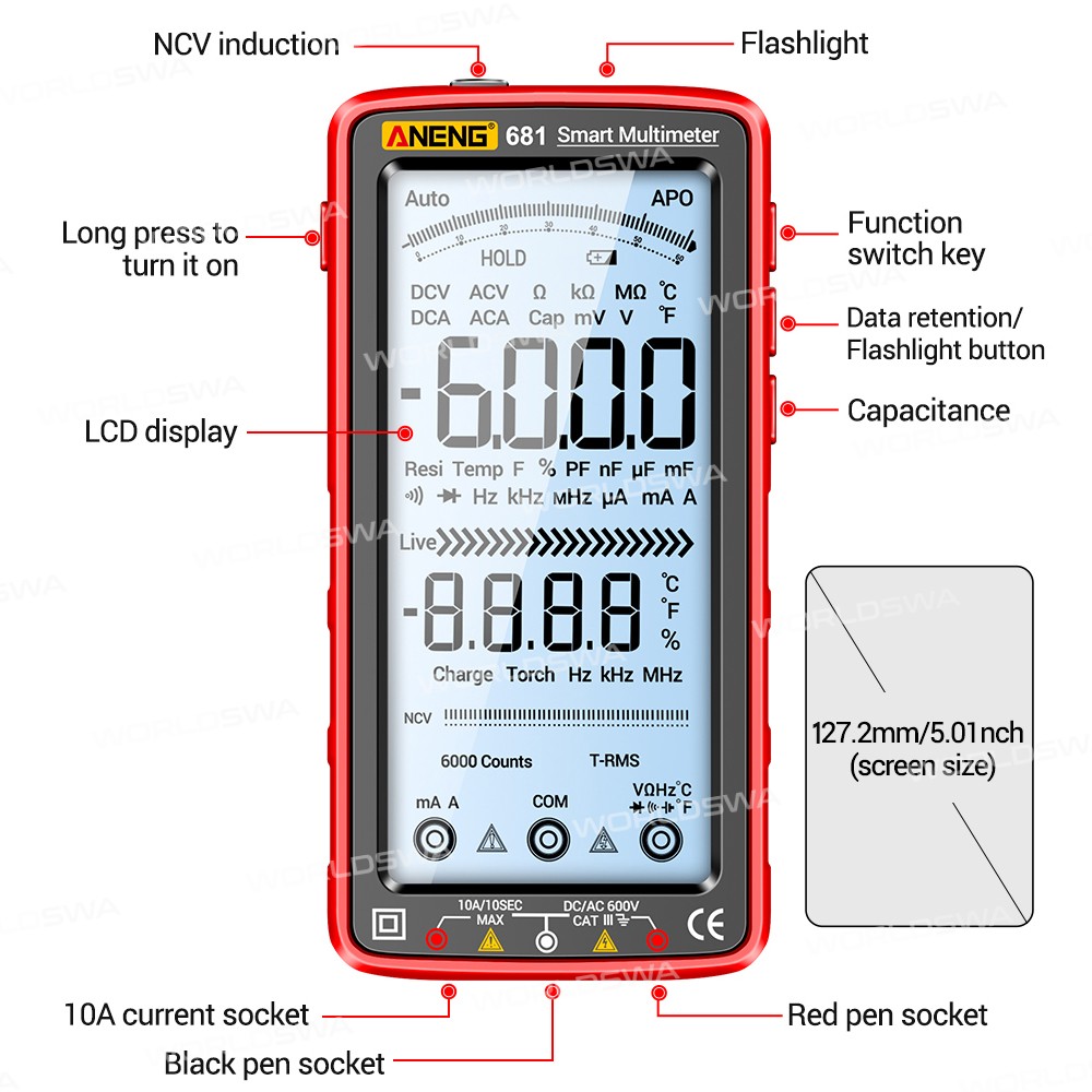 aneng 681-rechargeable-non-contact-lcd-screen-digital-professional-multimeter-4