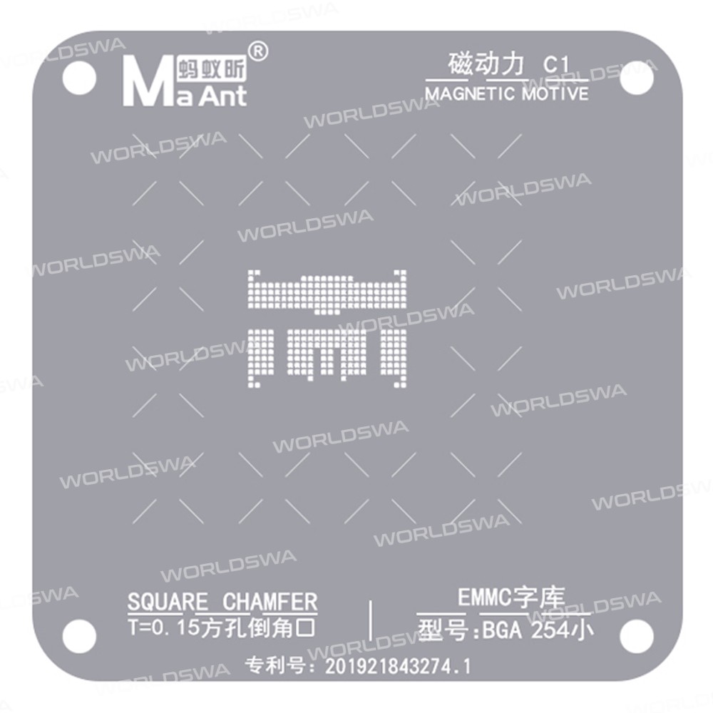 MaAnt EMMC/EMCP/UFS/Fonts Planting Tin Reballing Stencil for BGA 153/162/169/186/221/254