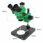 Relife RL-M5T-B1 0.7-5X Continuous Zoom Trinocular Microscope with HD Camera & LCD Display