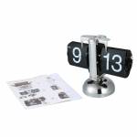 small table-clock-retro-flip-over-clock-stainless-steel-flip-over-internal-gear-driven-quartz-clock-