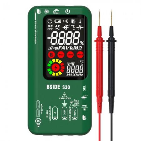 Bside S30 Smart Color Multimeter, Dual Mode Powered with IR Temperature Measurement
