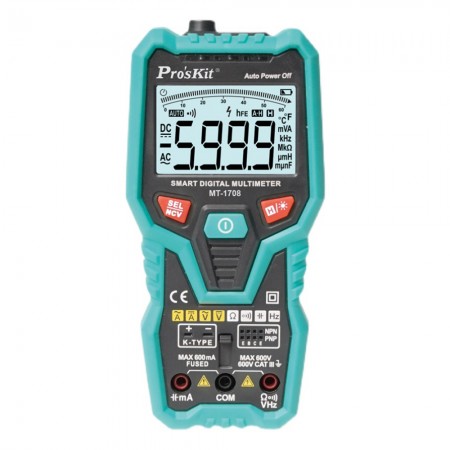 Pro'sKit MT-1708 True RMS Multimeter: Fully Automatic, Smart, Short Circuit Proof & High Precision