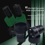 Relife RL-M3T 0.7-4.5X Trinocular HD Camera M-11 M-12 M-13 Stereo Microscope - Green