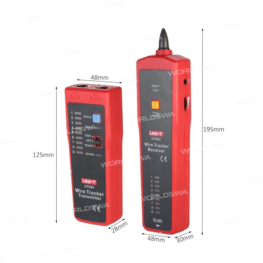UNI-T UT682 RJ11 RJ45 Wire Tracker Line Finder Telephone Wire tracker Network Cable Tracer Tester