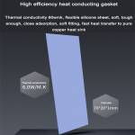 Pure Copper M.2 2280 SSD Heatsink with 6.0W/M K Thermal Pad for Computer Notebook - 2Pcs