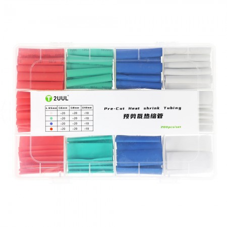 2UUL Polyolefin Pre-cut Heat Shrink Tubing - Multiple Specifications, 200Pcs