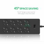 Orico HPC-8A5U 8 AC Outlets Surge Protector Power Strip with 5 USB Ports for Home Office - EU Plug