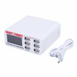 Multi-function 9A 5V 100-240V 6 Port USB Fast Charger Quick Charging Station With LCD Display for iP