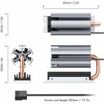 M.2 SSD Heatsink Built with Adjustable Angle Cooling Fan for M2 NVME 2280 SSD