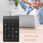 Portable 18 Keys USB Wired Driver-free Mini Digital Keyboard for Desktop Laptop