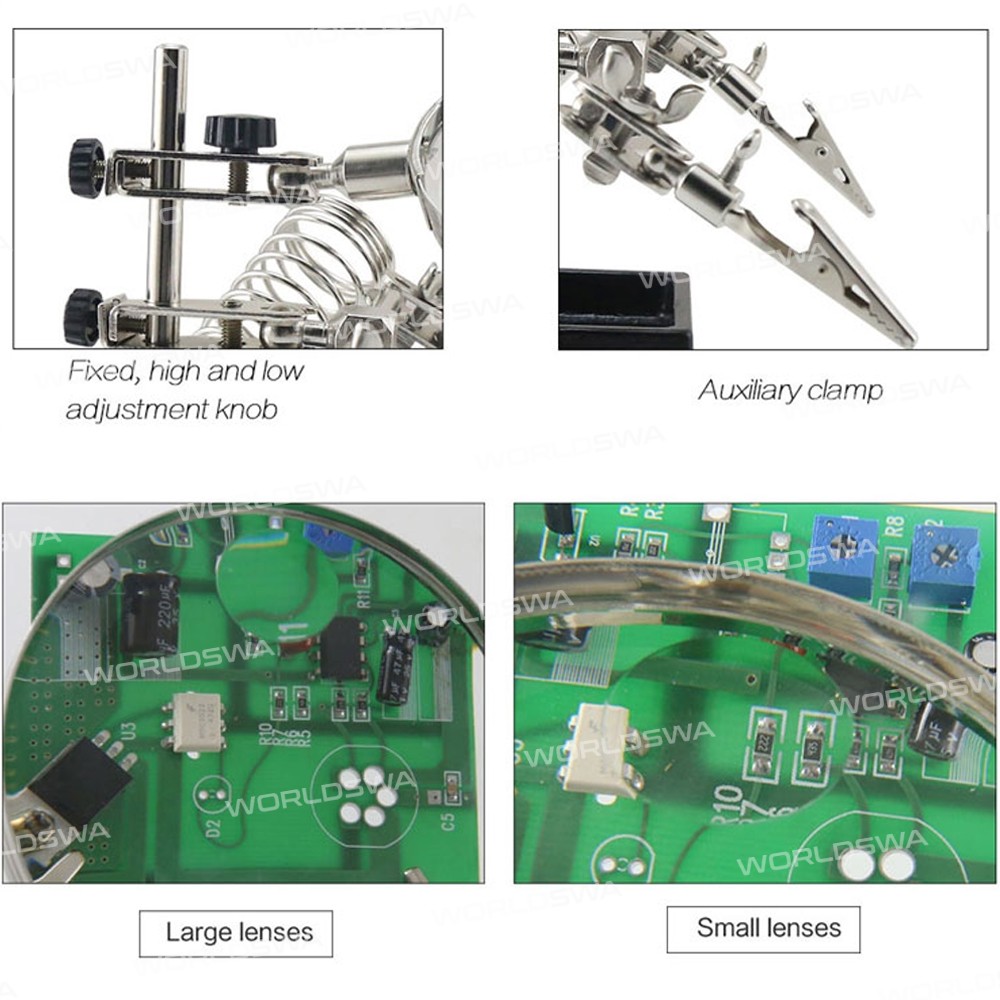BST-268Z Clip-on Worktable with 5X Magnifier for PCB Repair