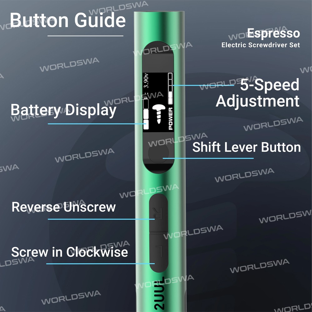 2uul sd11-espresso-electric-screwdriver-with-4pcs-s2-bits-for-mobile-phone-repair-10