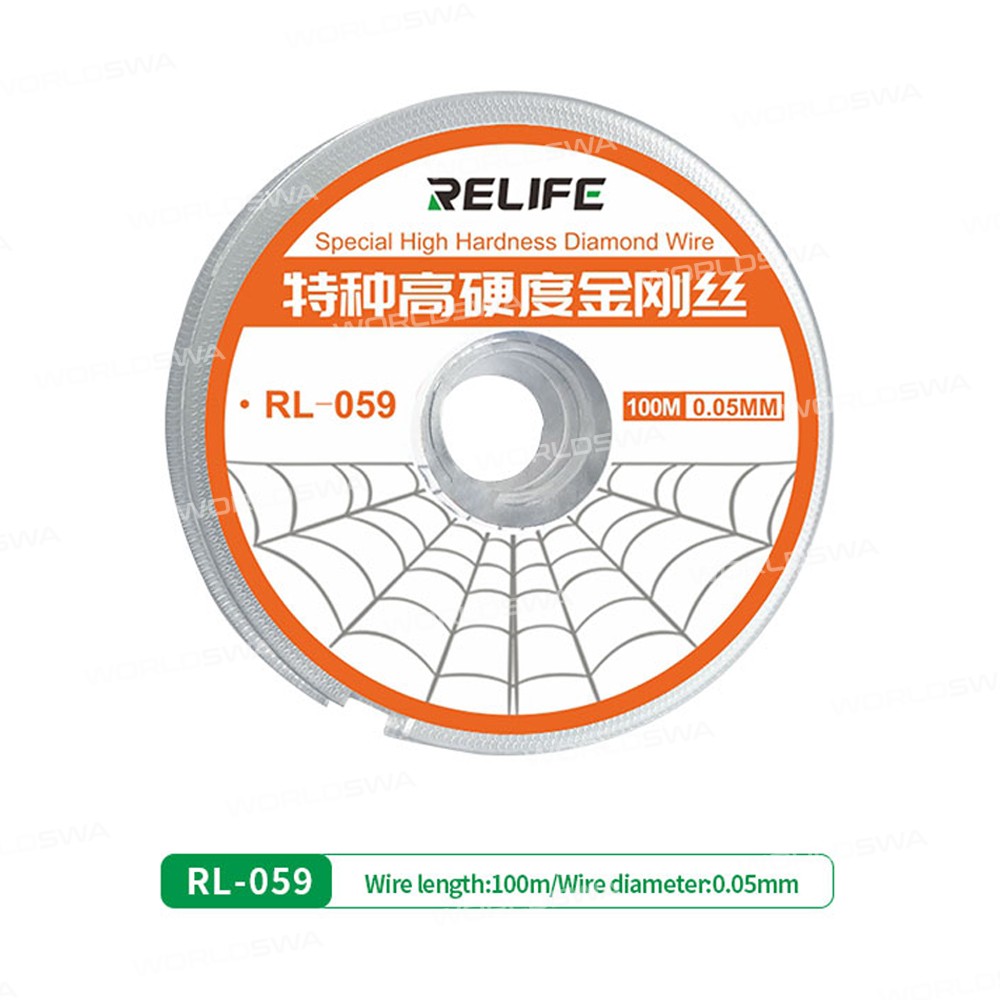 Relife RL-059 100M LCD Screen Separation Ultrafine Cutting Stainless Alloy Wire