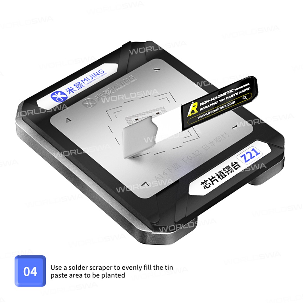 mijing z21-universal-cpu-reballing-stencil-platform-for-iphone-6-to-13pro-max-11