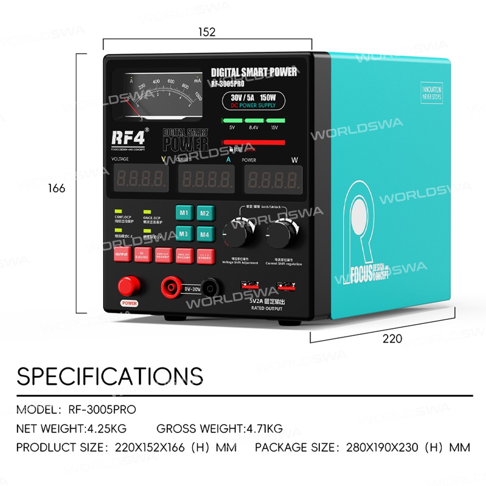 rf4 rf-3005pro-30v-5a-high-precision-adjustable-dc-stabilized-power-supply-with-pointer-gauge-2