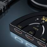 3 In 1 Out HDMI Multi Display Auto Switcher Supports 4K HD