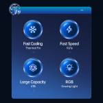 Orico M2R1 All Aluminum USB3.1 Gen2 RGB M2 NVMe SSD Enclosure for M2 NVMe SSD