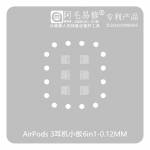 amaoe 012mm-airpods-pro3-6-in-1-headphone-small-board-bga-reballing-stencil