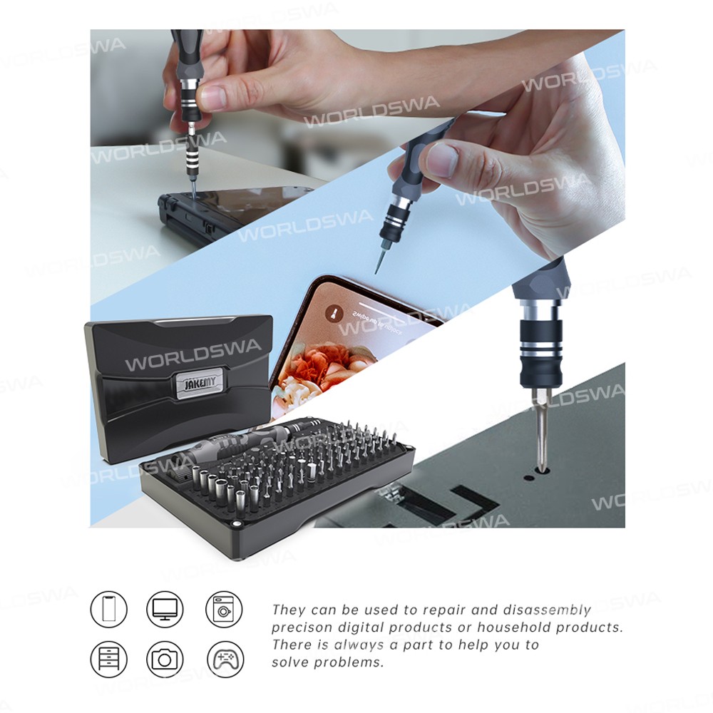 Jakemy JM-8176 106-in-1 CR-V Bits Precision Magnetic Multifunction Screwdriver Set