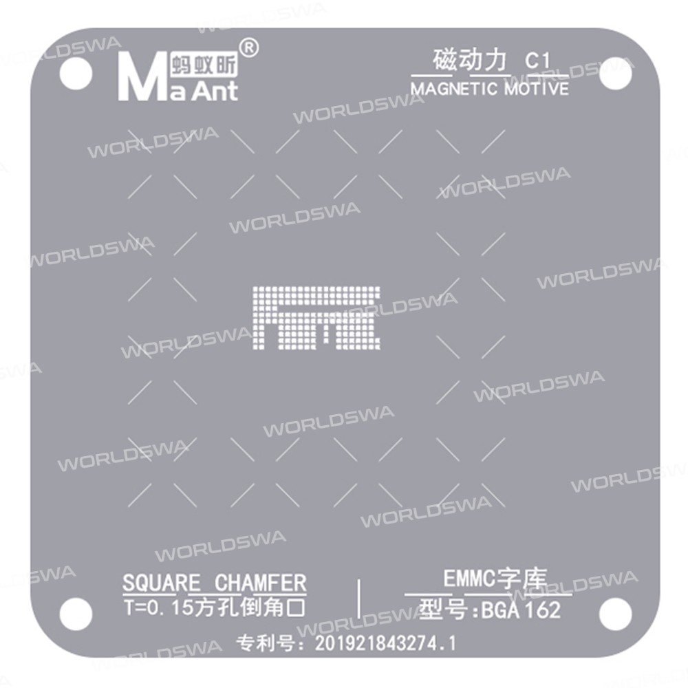 MaAnt EMMC/EMCP/UFS/Fonts Planting Tin Reballing Stencil for BGA 153/162/169/186/221/254