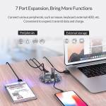 Orico H7U-U3 7 Ports High-Speed Transparent HUB USB3.0 Splitter