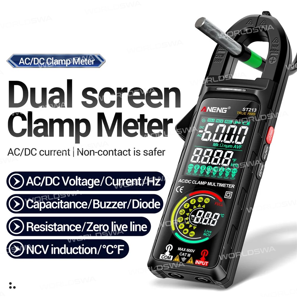aneng st213-dc-ac-smart-digital-clamp-multimeter-with-dual-screen-display-4
