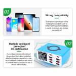 Relife RL-304S 8-port Multi-functional USB Smart Charger Support QC 3.0 Wireless Charging