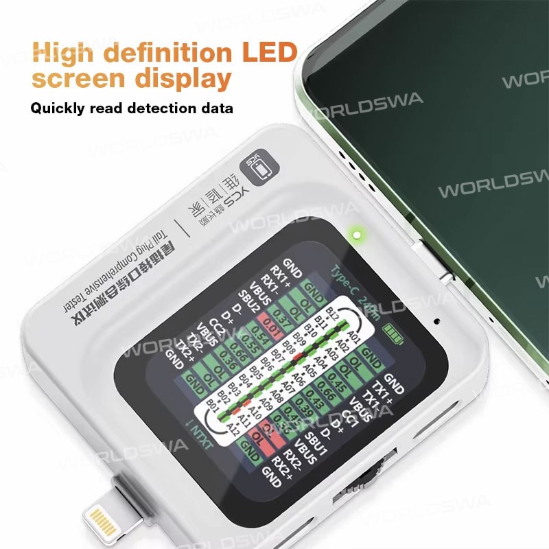 ycs tns360-type-c-lighting-tail-plug-comprehensive-detector-for-mobile-phone-laptop-6