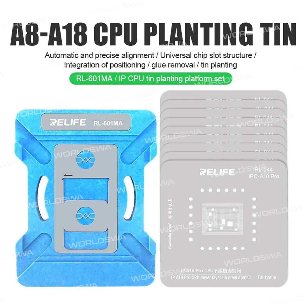 relife rl-601ma-iphone-cpu-lower-layer-tin-planting-platform-set-for-iphone-6-to-16pro-max-a8-to-a18