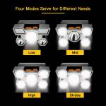 headlamp usb-rechargeable-ultra-bright-5-led-4-modes-4